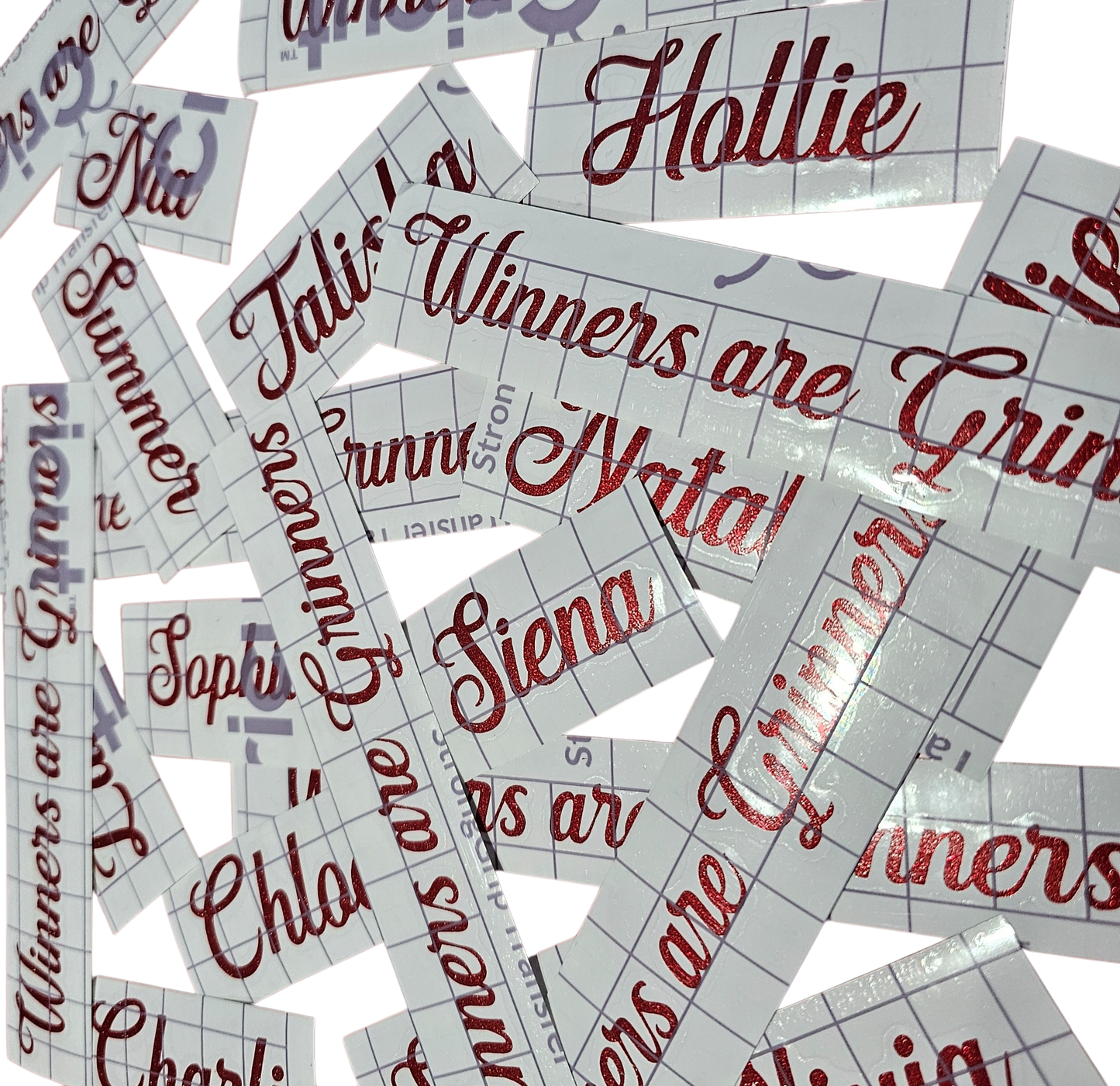 Iron on Vinyl Labels