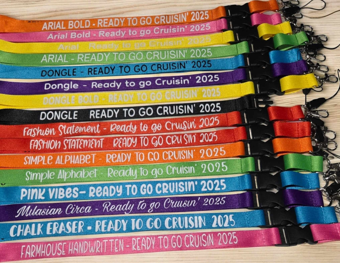 Personalised Lanyard with Detachable Clip (2.5cm Wide)