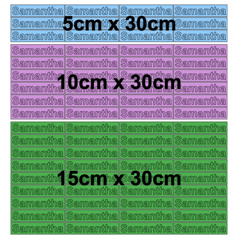 Iron on Vinyl Labels